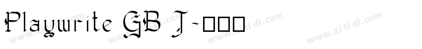 Playwrite GB J字体转换